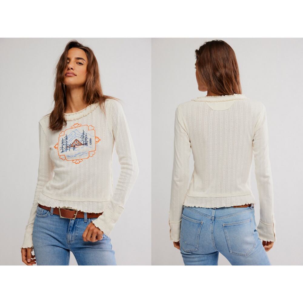 Free People We The Free Through The Woods Tee | Size M